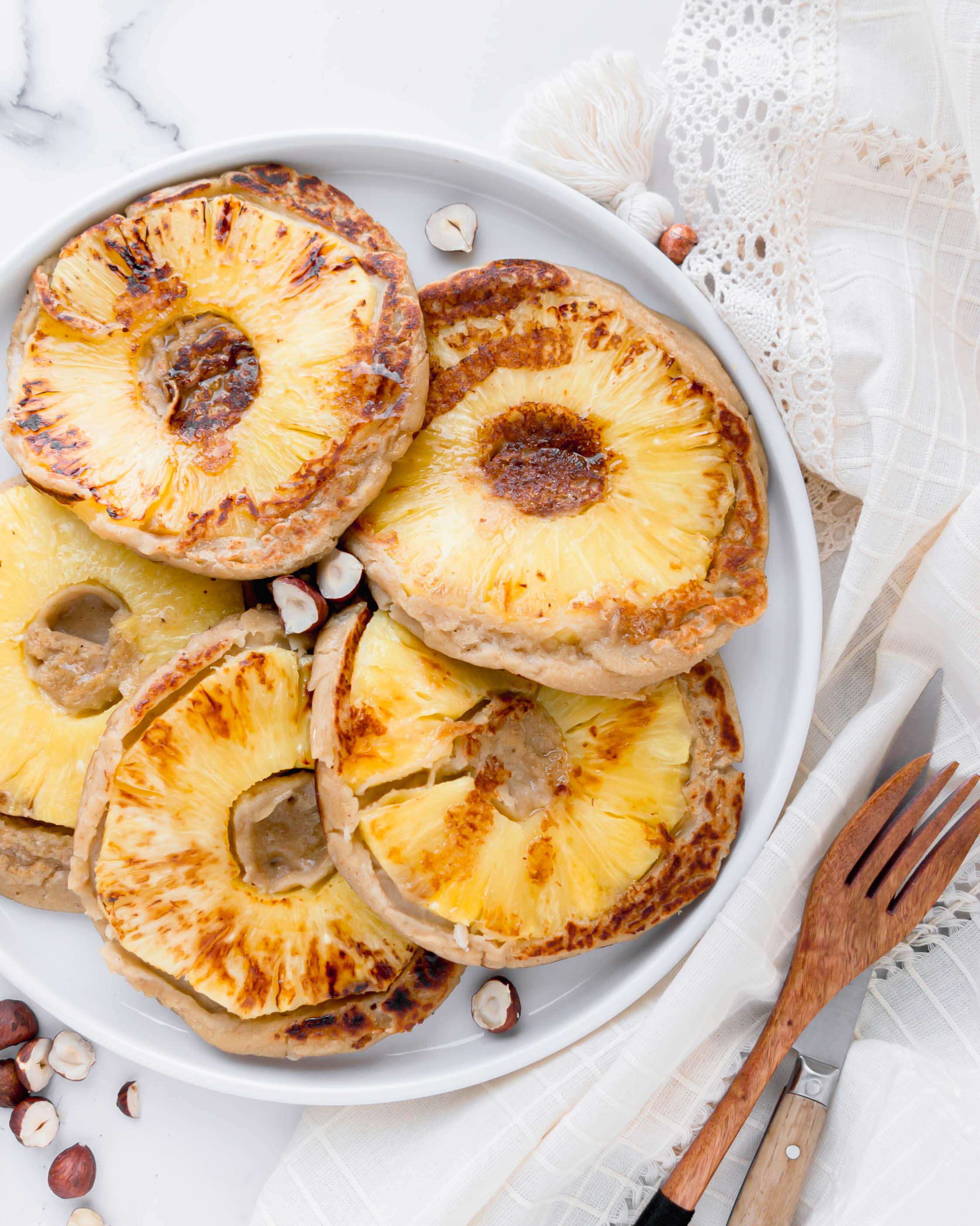 Vegan en glutenvrije ananas pancakes